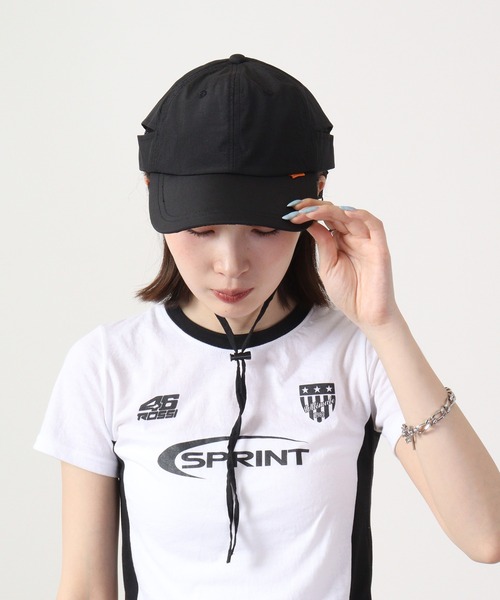 TESTIFY（テスティファイ）の「TESTIFY 被る日傘　日よけチャーム付きキャップ　/　Parasol Charm Cap（キャップ・レディース・ブラック/ライトブラウン/オレンジ/ライトベージュ/グレー系/ベージュ系/ブラック系/ブラウン系・FREE）」の2枚目の写真