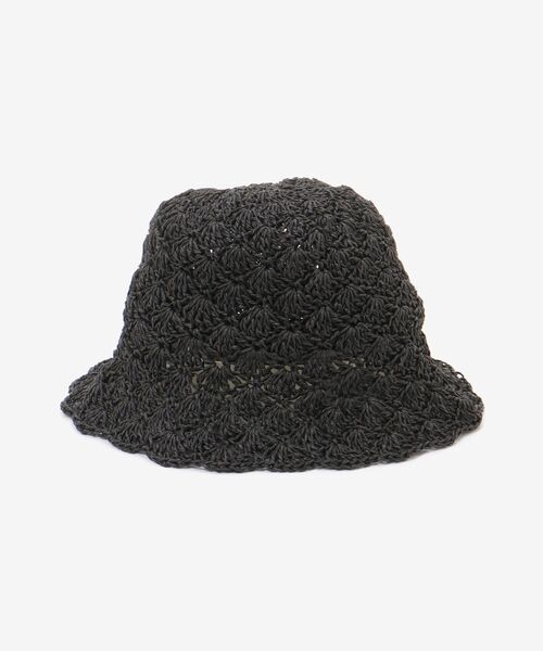 MAJESTIC LEGON（マジェスティックレゴン）の「クラフトペーパーハット（ハット・レディース・オートミール/ブラック・FREE）」の4枚目の写真