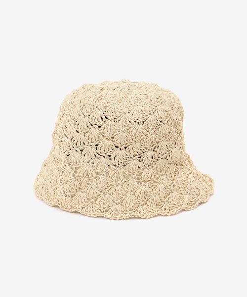 MAJESTIC LEGON（マジェスティックレゴン）の「クラフトペーパーハット（ハット・レディース・オートミール/ブラック・FREE）」の5枚目の写真