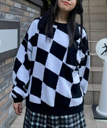 Candy Stripper | BACK SIDE CHECKER ニット(ニット/セーター)