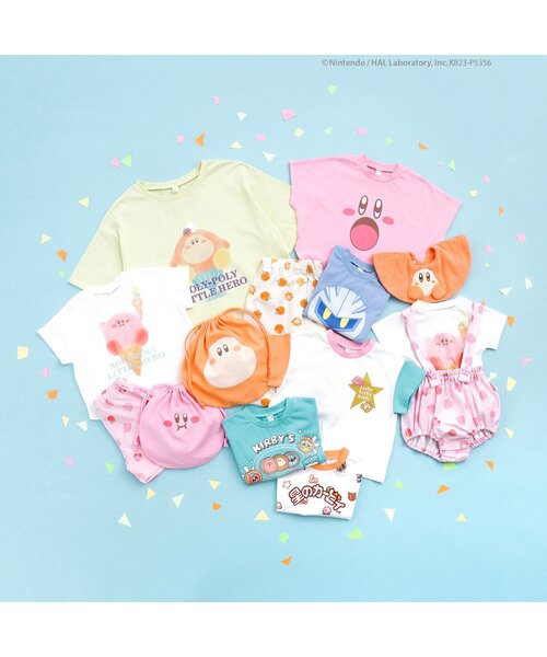 新品　未使用　アプレレクール   カービィ　バルーンシルエット　tシャツ　130 新品 未使用 カービィ ワドルディ パジャマ 130 apreslescours 半袖