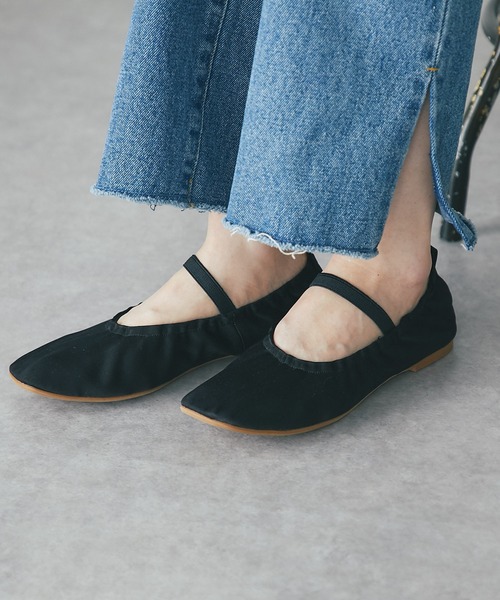 RIVE DROITE(リヴドロワ)の「ギャザーサテンバレエ(バレエシューズ・レディース・ブラック・38/37)」の3枚目の写真