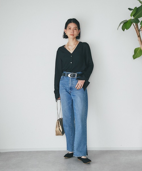 RIVE DROITE(リヴドロワ)の「ギャザーサテンバレエ(バレエシューズ・レディース・ブラック・38/37)」の6枚目の写真