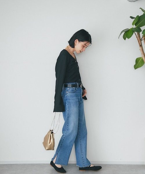 RIVE DROITE(リヴドロワ)の「ギャザーサテンバレエ(バレエシューズ・レディース・ブラック・38/37)」の7枚目の写真