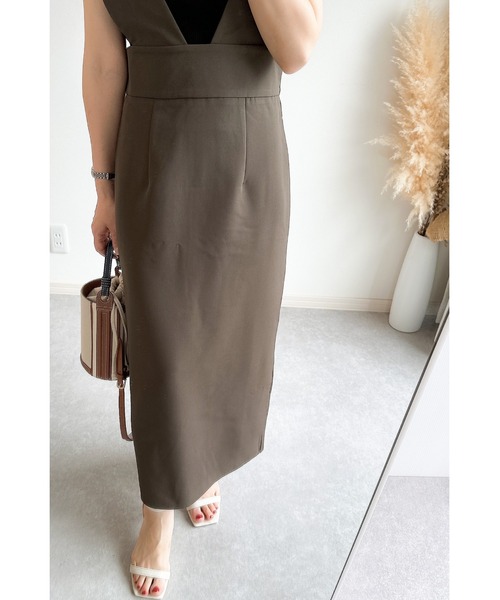 &. NOSTALGIA（アンドドットノスタルジア）の「【ZOZO限定】Iラインジャンスカ（ジャンパースカート・レディース・ブラック/カーキ/チャコールグレー・FREE）」の19枚目の写真