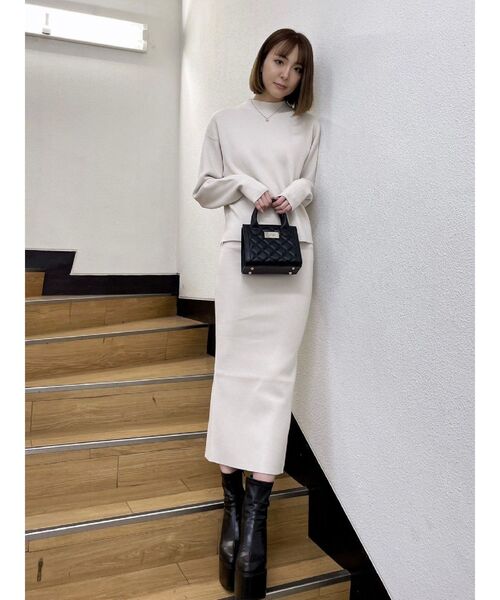 GYDA(ジェイダ)の「【SET着用可能】スリットタイトニットスカート(スカート・レディース・アイボリー/ブラック/ライトブルー・FREE)」の8枚目の写真