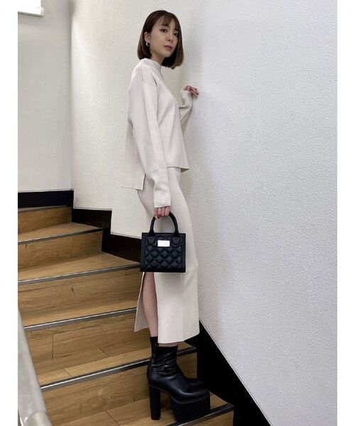 GYDA(ジェイダ)の「【SET着用可能】スリットタイトニットスカート(スカート・レディース・アイボリー/ブラック/ライトブルー・FREE)」の9枚目の写真