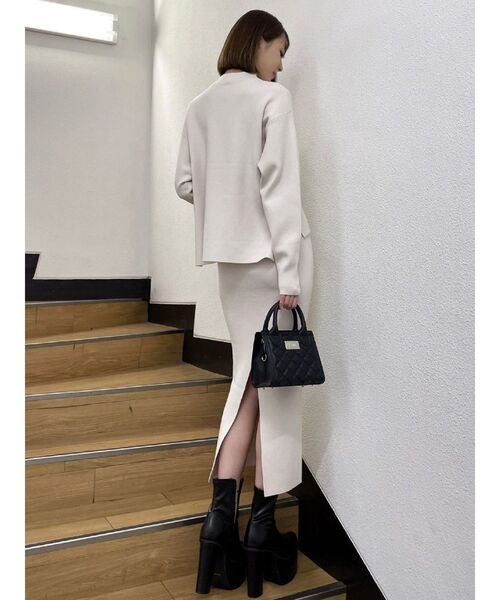 GYDA(ジェイダ)の「【SET着用可能】スリットタイトニットスカート(スカート・レディース・アイボリー/ブラック/ライトブルー・FREE)」の10枚目の写真