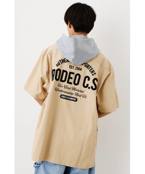 RODEO CROWNS WIDE BOWL（ロデオクラウンズワイドボウル）の「ワークフードシャツ（シャツ/ブラウス・メンズ・ブラック/ベージュ/カーキ・LARGE/MEDIUM）」の9枚目の写真