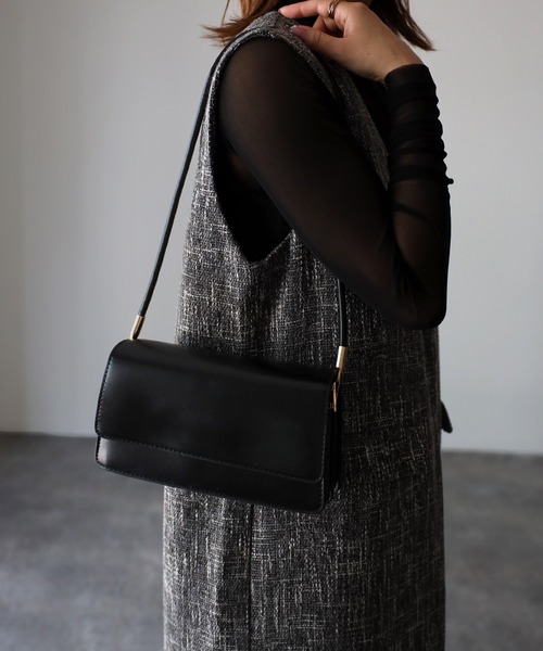 Riberry（リベリー）の「スクエアワンハンドルショルダーバッグ（ショルダーバッグ・レディース・ホワイト/ベージュ/ブラック・FREE）」の12枚目の写真