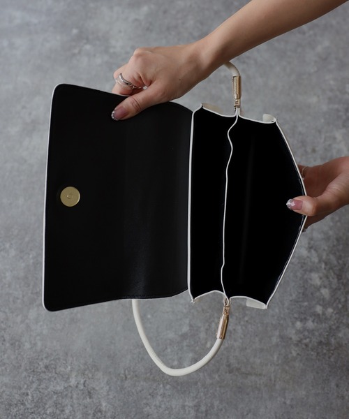 Riberry（リベリー）の「スクエアワンハンドルショルダーバッグ（ショルダーバッグ・レディース・ホワイト/ベージュ/ブラック・FREE）」の10枚目の写真