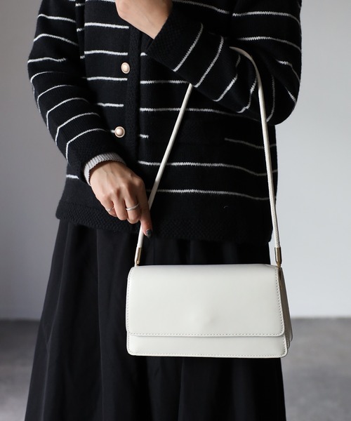 Riberry（リベリー）の「スクエアワンハンドルショルダーバッグ（ショルダーバッグ・レディース・ホワイト/ベージュ/ブラック・FREE）」の5枚目の写真