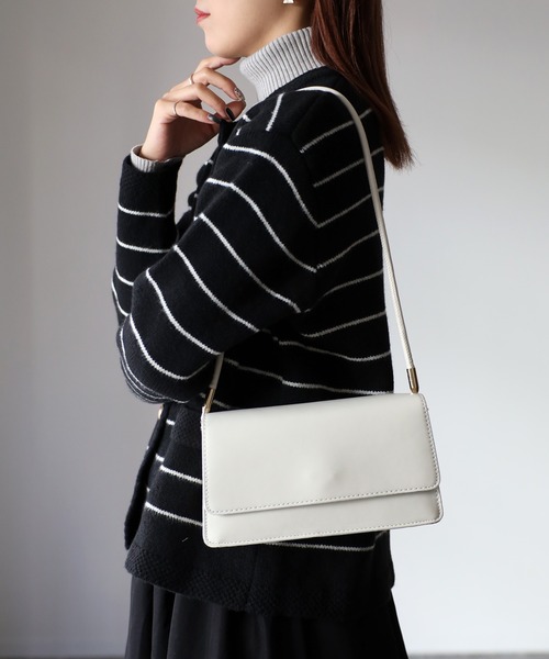 Riberry（リベリー）の「スクエアワンハンドルショルダーバッグ（ショルダーバッグ・レディース・ホワイト/ベージュ/ブラック・FREE）」の7枚目の写真