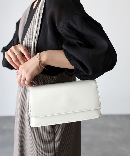 Riberry（リベリー）の「スクエアワンハンドルショルダーバッグ（ショルダーバッグ・レディース・ホワイト/ベージュ/ブラック・FREE）」の9枚目の写真