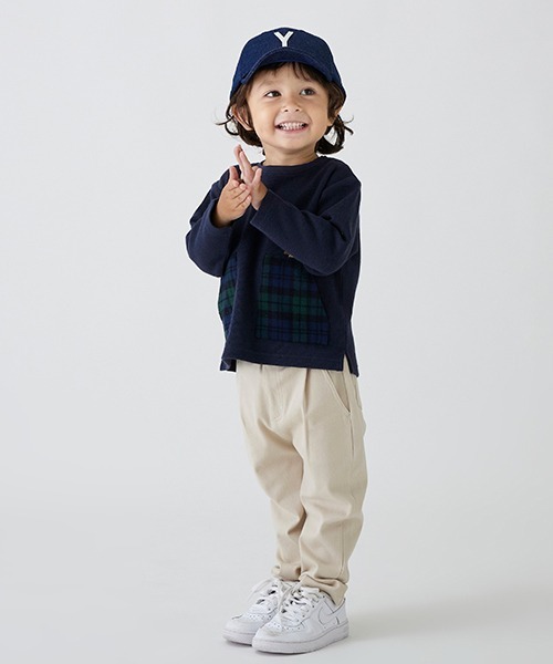 petit main（プティマイン）の「アルファベットロゴキャップ（キャップ・キッズ・ベージュ/ネイビー/チャコール・50cm/52cm/54cm）」の14枚目の写真