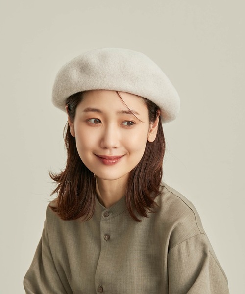 ROPE' PICNIC(ロペピクニック)の「ウールフェルトベレー帽(ハンチング/ベレー帽・レディース・キナリ/ブラック/チャコールグレー/ブルー・FREE)」の2枚目の写真