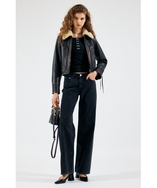 MOUSSY(マウジー)の「LEATHER COMPACT FLIGHT ジャケット(ライダースジャケット・レディース・ブラック・FREE)」の21枚目の写真