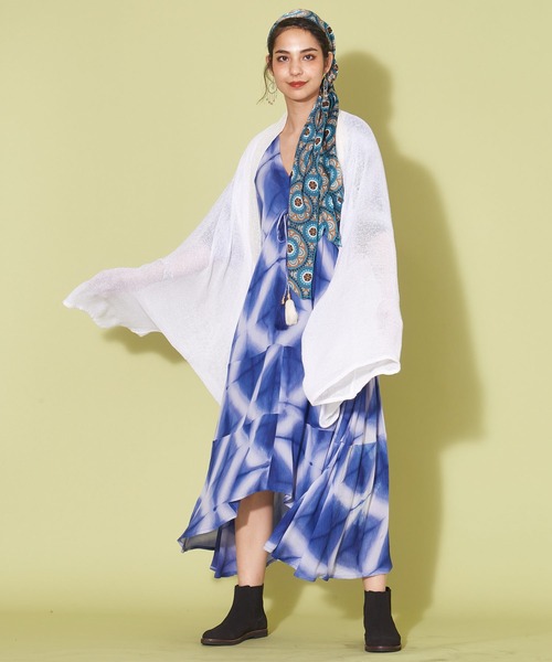 チャイハネ（チャイハネ）の「【チャイハネ】ブクラショールカーディガン（カーディガン/ボレロ・レディース・ベージュ/ブラック/グリーン/ホワイト・FREE）」の14枚目の写真