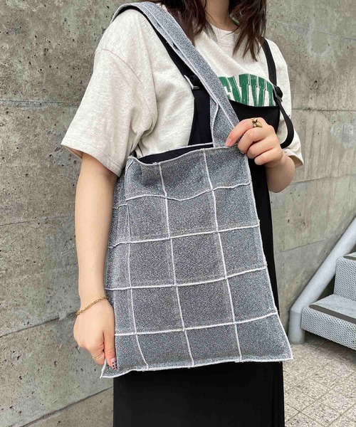 CONTROL FREAK（コントロールフリーク）の「CONTROL FREAK(コントロールフリーク)メタリックパッチメロウトート（トートバッグ・レディース・ブルー/シルバー/ブラック/ライム・FREE）」の13枚目の写真