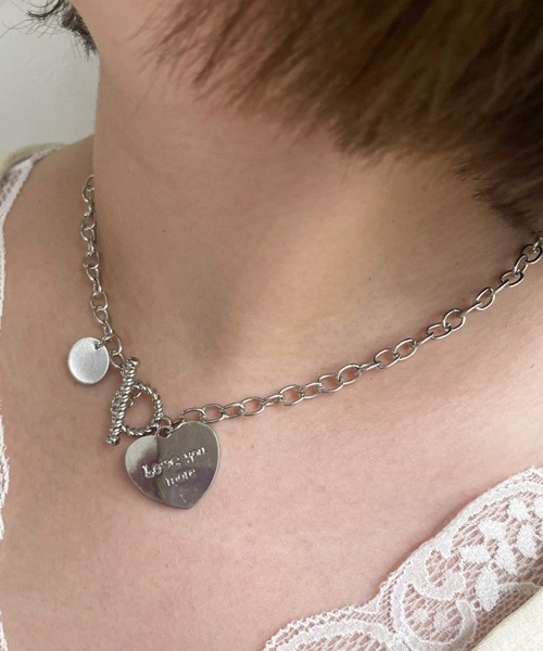 kutir(クティール)の「kutirlune/ハートプレートネックレス(ネックレス・レディース・シルバー・FREE)」の8枚目の写真