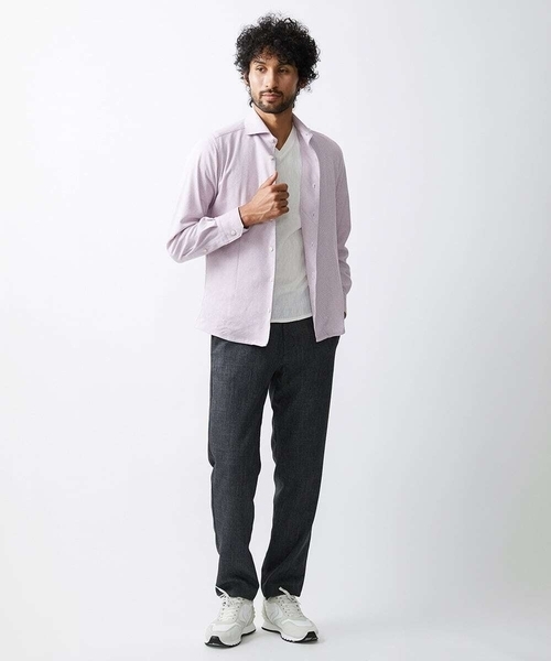 MICHEL KLEIN HOMME (ミッシェルクランオム)の「ツイード調スラックスパンツ(スラックス・メンズ・ダークグレー/ブラウン・LARGE/X-LARGE/MEDIUM)」の14枚目の写真
