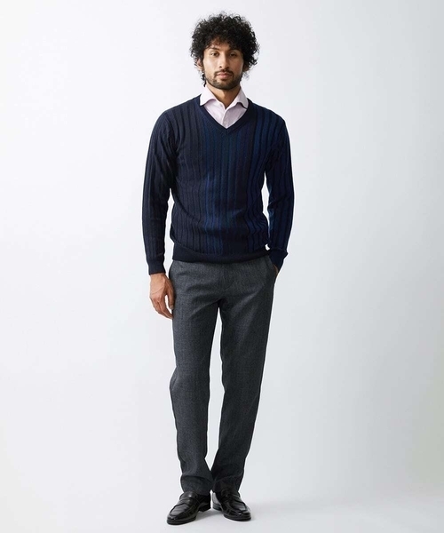 MICHEL KLEIN HOMME (ミッシェルクランオム)の「ツイード調スラックスパンツ(スラックス・メンズ・ダークグレー/ブラウン・LARGE/X-LARGE/MEDIUM)」の15枚目の写真