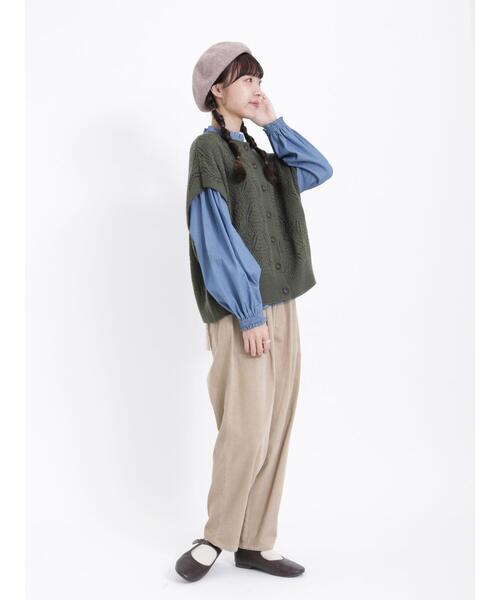 Samansa Mos2（サマンサ モスモス）の「透かしケーブル編み前後2WAY