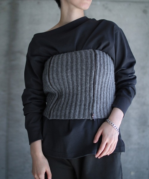 k3&co.（ケイスリーアンドコー）の「KNIT BAND（その他トップス・レディース・ベージュ/グレー・ONE SIZE）」の3枚目の写真