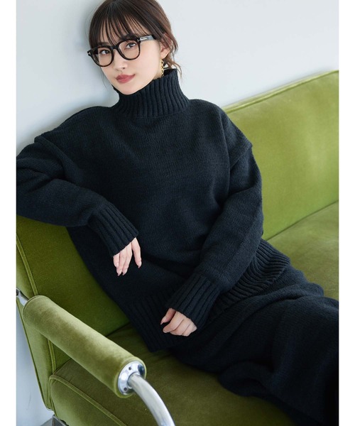 fifth（フィフス）の「バックスリットニットスカート（スカート・レディース・オフホワイト/ブラック・M/L）」の5枚目の写真