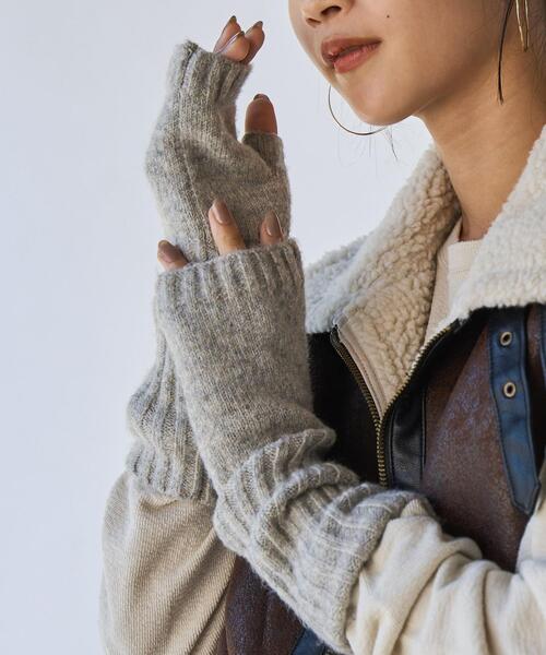 coen（コーエン）の「リブアームウォーマー（アームカバー・レディース・ダークグレー/レッド/ライトグレー・FREE）」の6枚目の写真