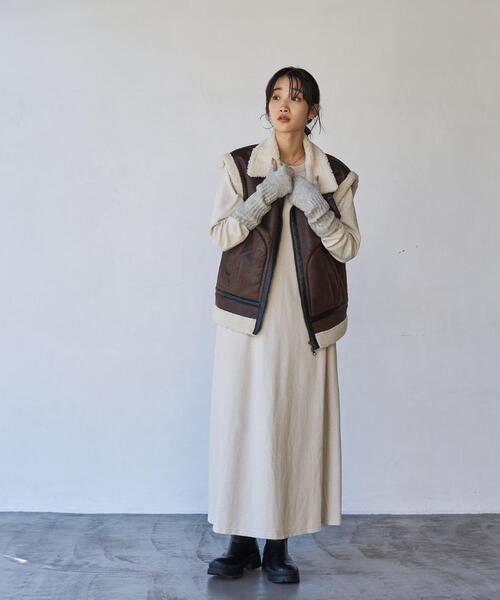 coen（コーエン）の「リブアームウォーマー（アームカバー・レディース・ダークグレー/レッド/ライトグレー・FREE）」の20枚目の写真