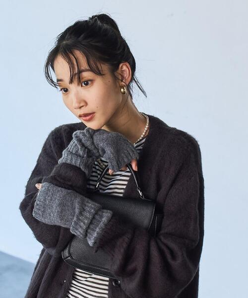 coen（コーエン）の「リブアームウォーマー（アームカバー・レディース・ダークグレー/レッド/ライトグレー・FREE）」の15枚目の写真