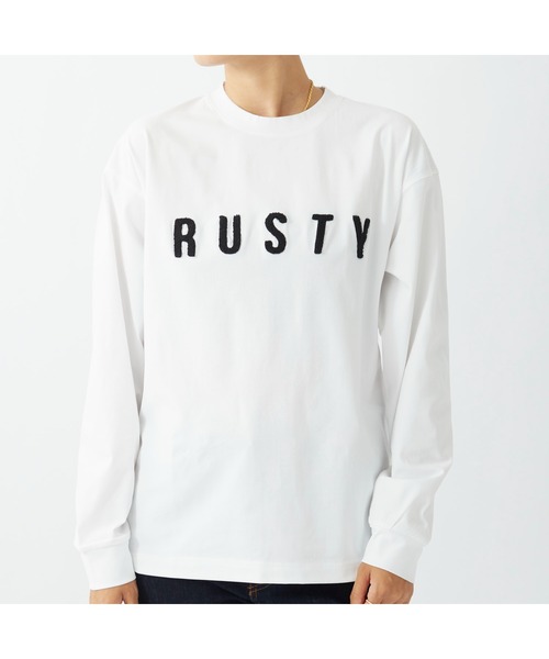 RUSTY(ラスティ)の「RUSTY/ラスティ 長袖Tシャツ クルーネック 軽量 UV ストレッチ 抗菌防臭 ロングTシャツ(Tシャツ/カットソー・レディース・ピンク/ヘザーグレー/カーキ/ブラック/ホワイト・M/L)」の2枚目の写真