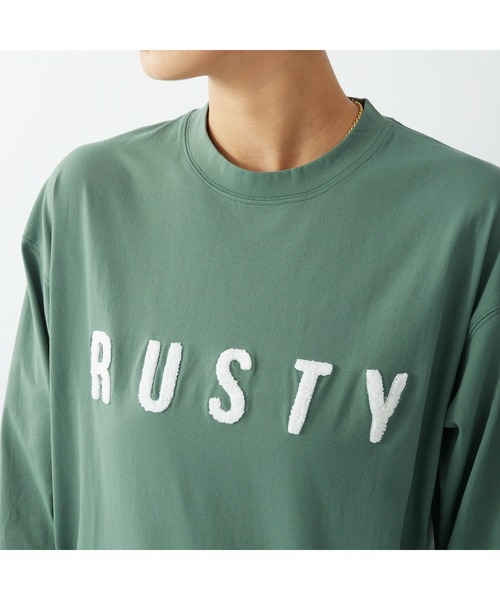 RUSTY(ラスティ)の「RUSTY/ラスティ 長袖Tシャツ クルーネック 軽量 UV ストレッチ 抗菌防臭 ロングTシャツ(Tシャツ/カットソー・レディース・ピンク/ヘザーグレー/カーキ/ブラック/ホワイト・M/L)」の22枚目の写真