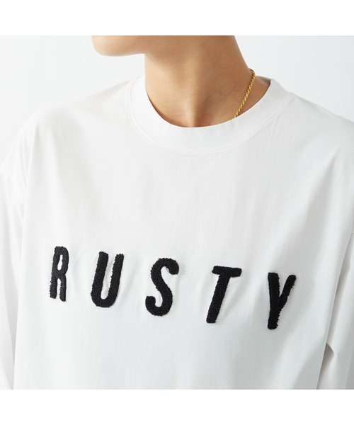 RUSTY(ラスティ)の「RUSTY/ラスティ 長袖Tシャツ クルーネック 軽量 UV ストレッチ 抗菌防臭 ロングTシャツ(Tシャツ/カットソー・レディース・ピンク/ヘザーグレー/カーキ/ブラック/ホワイト・M/L)」の19枚目の写真