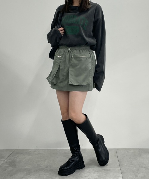 WEGO（ウィゴー）の「WEGO/アウトポケットナイロンミニスカパン