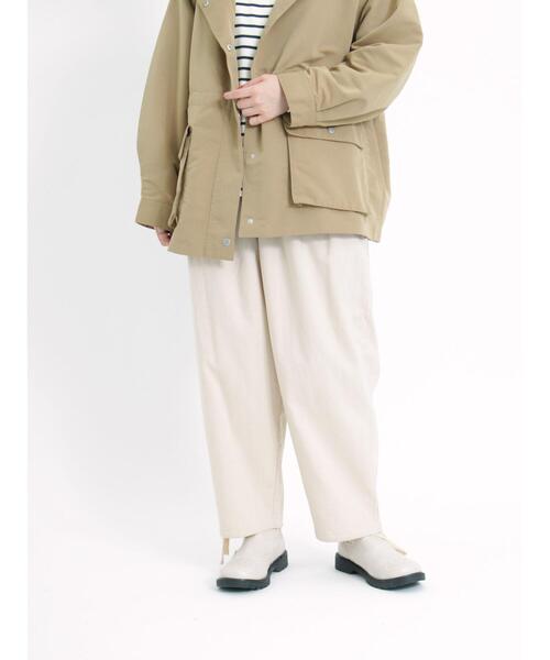 Samansa Mos2(サマンサ モスモス)の「ヘリンボーンストレッチ裾ドロストパンツ(その他パンツ・レディース・チャコールグレー/キナリ/ブラウン・F)」の2枚目の写真