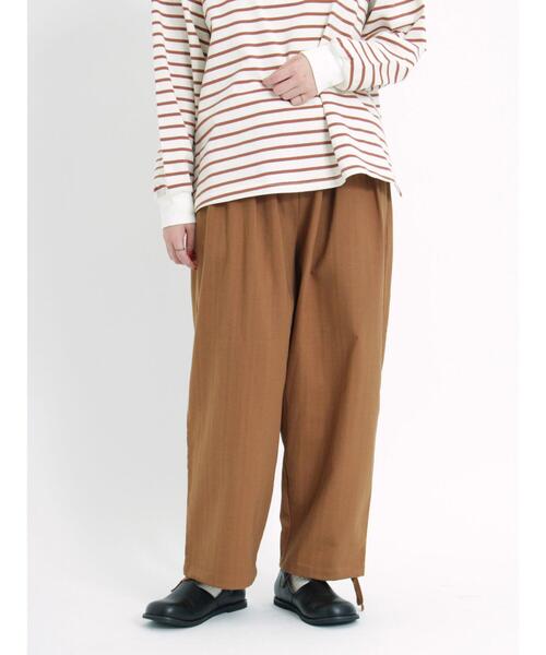 Samansa Mos2(サマンサ モスモス)の「ヘリンボーンストレッチ裾ドロストパンツ(その他パンツ・レディース・チャコールグレー/キナリ/ブラウン・F)」の8枚目の写真