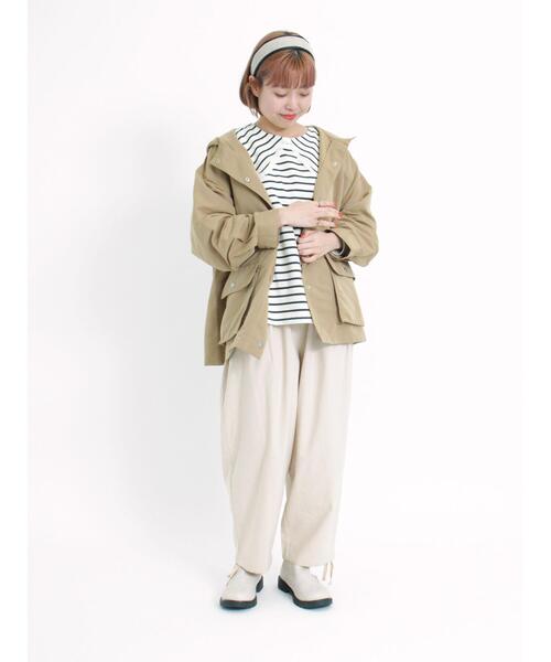 Samansa Mos2(サマンサ モスモス)の「ヘリンボーンストレッチ裾ドロストパンツ(その他パンツ・レディース・チャコールグレー/キナリ/ブラウン・F)」の11枚目の写真