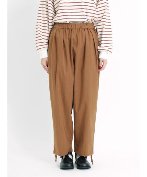 Samansa Mos2(サマンサ モスモス)の「ヘリンボーンストレッチ裾ドロストパンツ(その他パンツ・レディース・チャコールグレー/キナリ/ブラウン・F)」の13枚目の写真