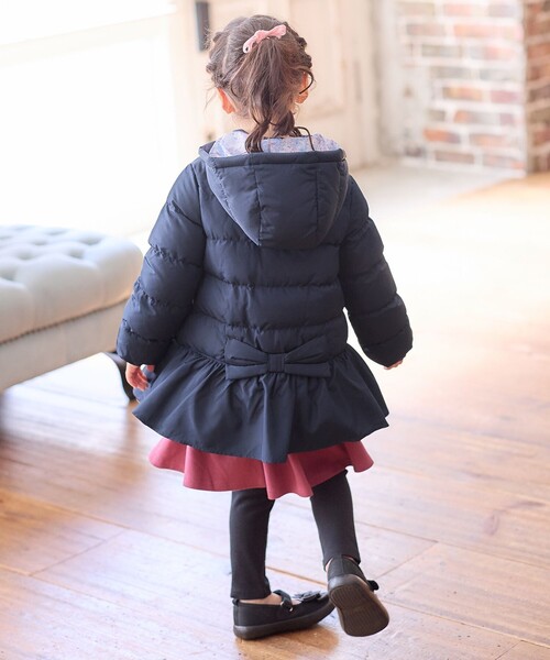 セール】【洗濯機OK】中綿 リボン コート（ダウンジャケット/コート