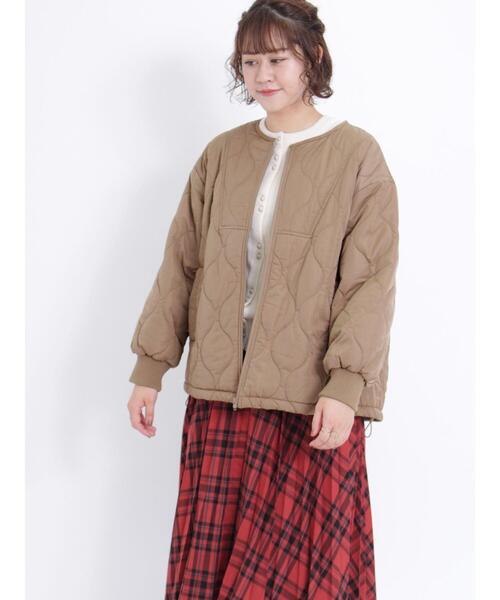 Samansa Mos2（サマンサ モスモス）の「切替キルティングジャケット（ブルゾン・レディース・ブラウン/チャコールグレー/カーキ/ベージュ・F）」の20枚目の写真