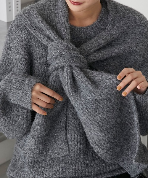 forksy.（フォルクシー）の「【forksy.】2SET肩掛けニットプルオーバー