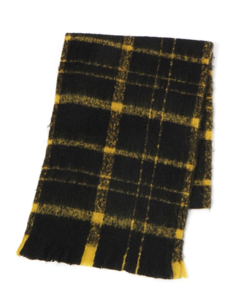 LAKOLE(ラコレ)の「ブークレーカラーチェックマフラー / 963794(マフラー・レディース・ブラック/オフホワイト/ネイビー・FREE)」の19枚目の写真