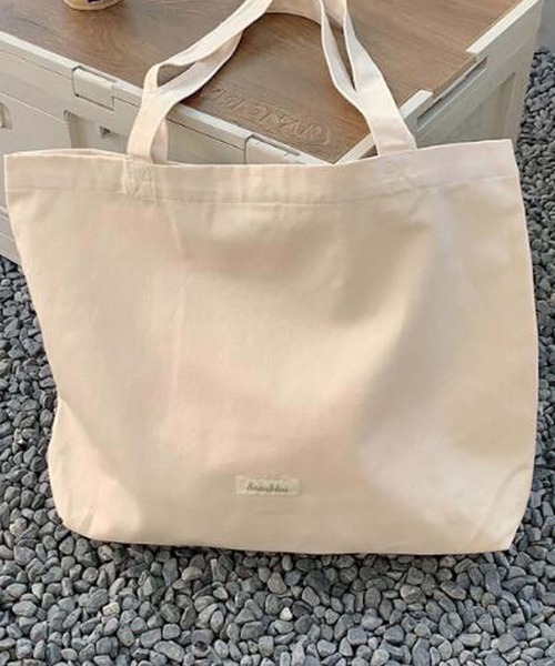 VIBGYOR Women（ヴィブジョー　ウィメン）の「【urge select】シンプル ナチュラルカラー トートバッグ【A4サイズ収納可能】（トートバッグ・レディース・ピンク/グリーン/アイボリー/グレー・FREE）」の5枚目の写真