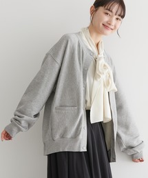 裏毛クルーネックカーディガン②
