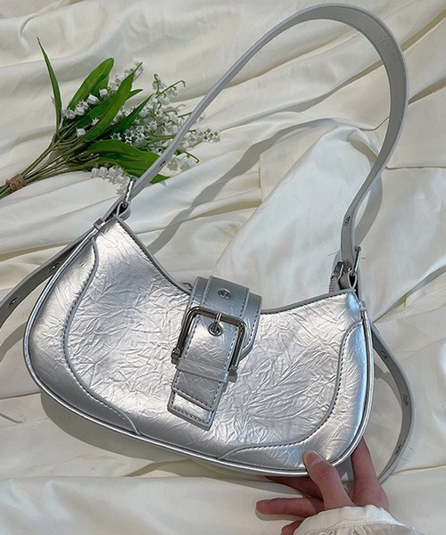 HALEY PESCA（ヘーリーペスカ）の「HALEY PESCA/2WAY ヴィンテージショルダーハンドバッグ（ショルダーバッグ・レディース・シルバー/ブラック・FREE）」の11枚目の写真