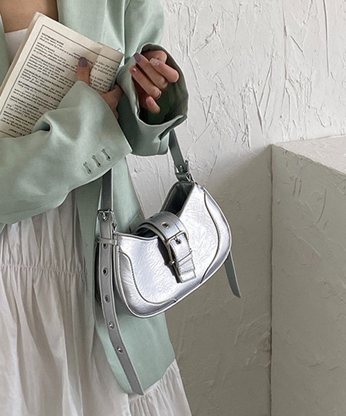 HALEY PESCA（ヘーリーペスカ）の「HALEY PESCA/2WAY ヴィンテージショルダーハンドバッグ（ショルダーバッグ・レディース・シルバー/ブラック・FREE）」の13枚目の写真