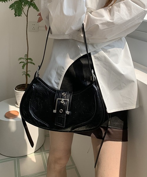 HALEY PESCA（ヘーリーペスカ）の「HALEY PESCA/2WAY ヴィンテージショルダーハンドバッグ（ショルダーバッグ・レディース・シルバー/ブラック・FREE）」の4枚目の写真