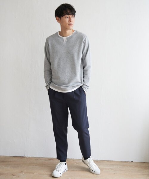 ikka（イッカ）の「ワッフルキーネックレイヤード（Tシャツ/カットソー・メンズ・グリーン/ブルー/ブラック/グレー/ベージュ・XL/S/L/M）」の20枚目の写真